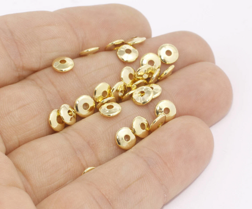 4mm / 6mm 24K Gold Filled Beads. Gold Spacer Beads, Gold Spacer Ball  Bracelet Connectors, Wholesale Jewelry Supplier L-744 L-745