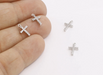 Silver Plated Cross Charms