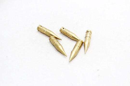 7x33mm Raw Brass Bullet Charms, Pendulum Necklace, AE137