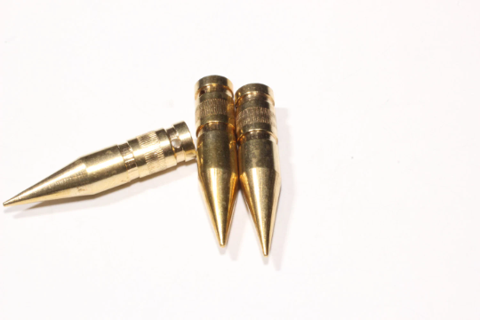 7x33mm Raw Brass Bullet Charms, Pendulum Necklace, PND16