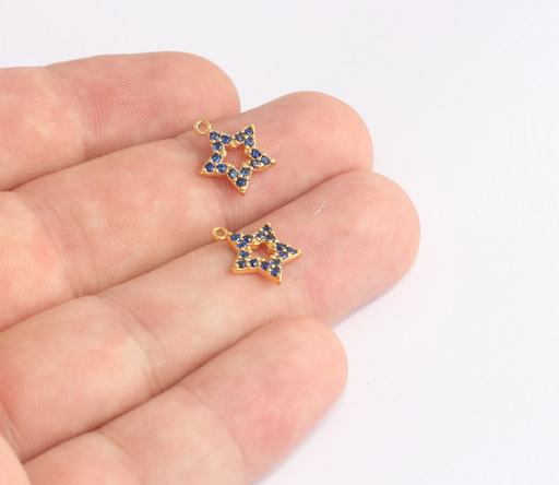 Shiny Gold Star Charms