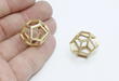 Brass Open Pyramid Beads