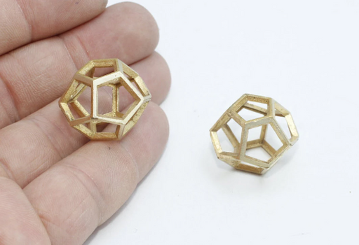Brass Open Pyramid Beads