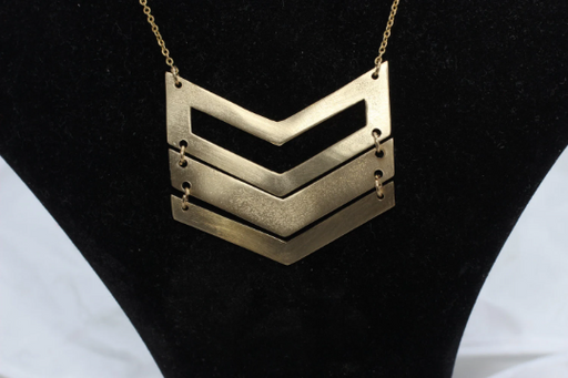 Brass Chevron Pendant
