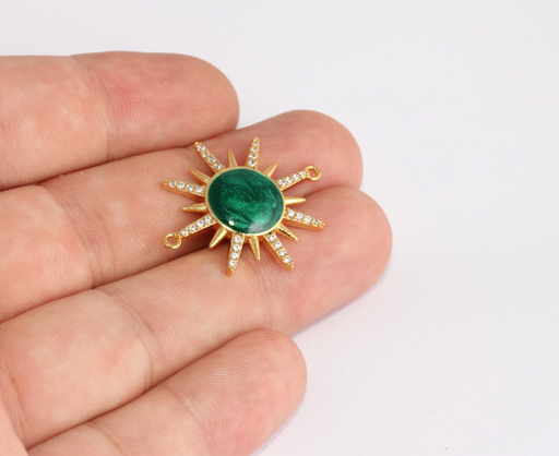 Shiny Gold Sun Charms