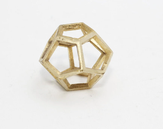 Brass Open Pyramid Beads