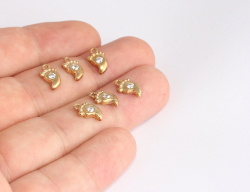Brass Foot Charms