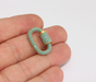 Shiny Gold Oval Screw Clasps