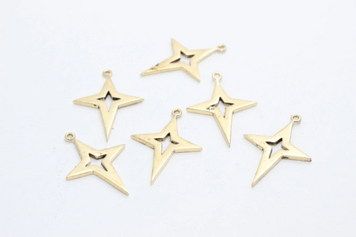 Brass North Star Charm