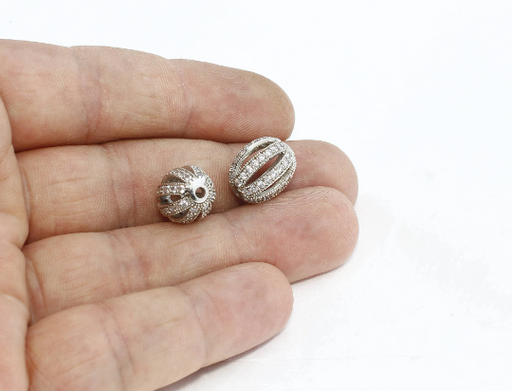 Rhodium Plated Beads