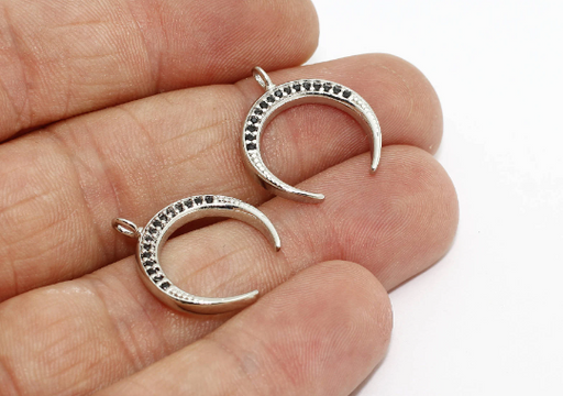 Silver Plated Horn Charms