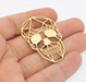 Brass Skull Head Charm