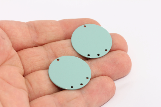 25mm Turquoise Round Disc, Round Disc, Stamping Blanks, MTE640