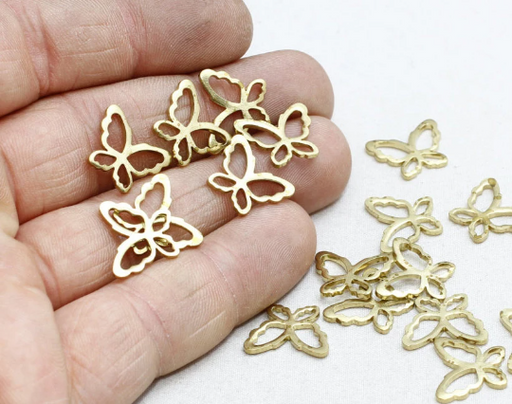 Brass Butterfly Charms