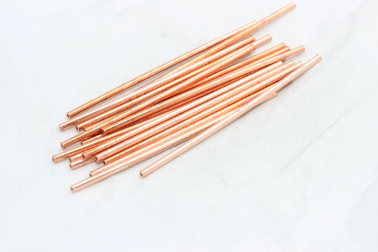 2x120mm Copper Tubes , Long Tube Bar , Tube Beads, Extra  TBR22