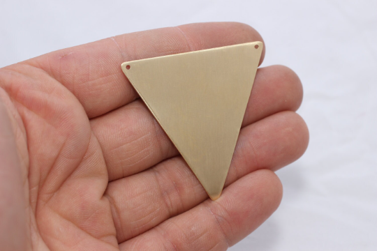 51x60mm Raw Brass Triangle Charms, Triangle Pendant, Large  AE19