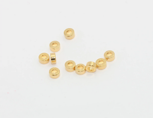 Spacer Beads, Gold Spacers, Rondelle