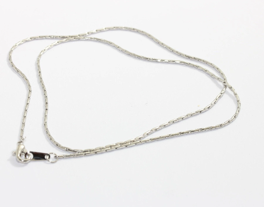 18" Rhodium Plated Snake Necklace, Ready Made Necklace, CHK504-1