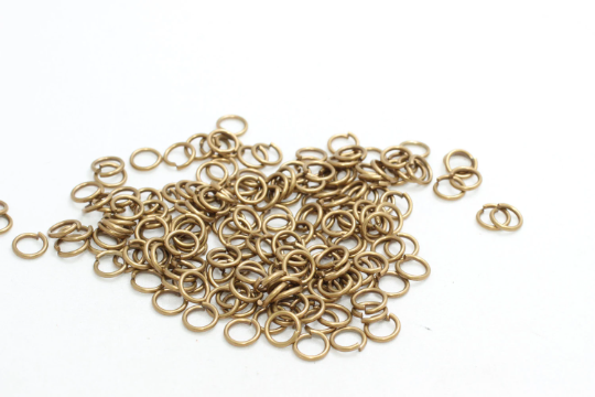 7mm Bronze Plated Jump Rings, Bronze Connectors, Open , CLS39