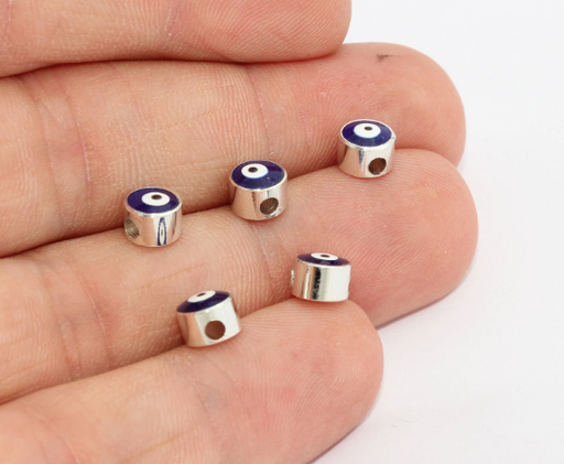 Evil Eye Beads, Enamel Evil Eye Charms 