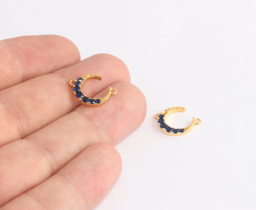 Shiny Gold Moon Charms