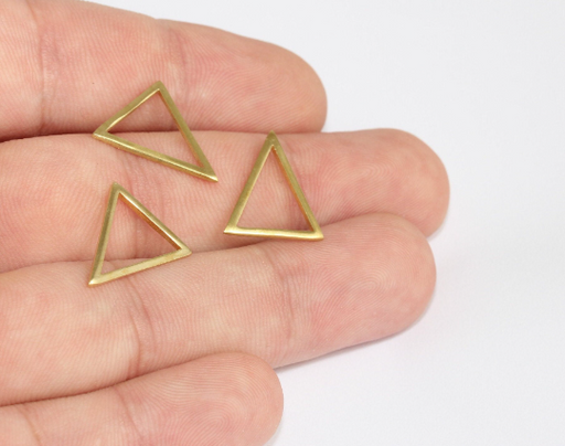 Brass Triangle Charms