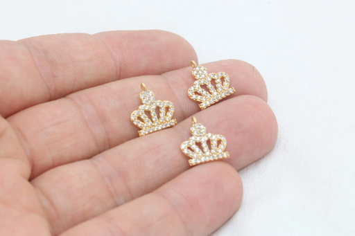 Shiny Gold Crown Charms