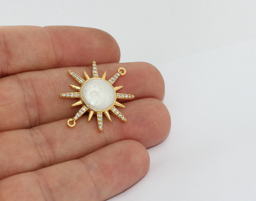 Shiny Gold Sun Charms