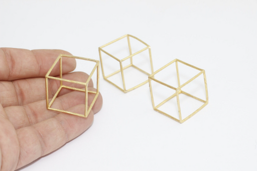 Brass Cube Charms