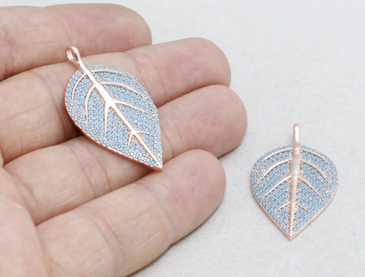 Shiny Gold Leaf Charms