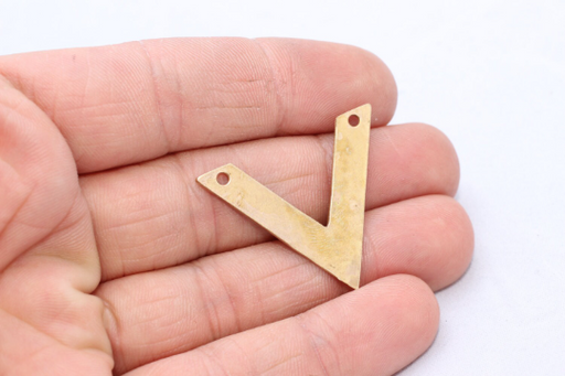 Brass Chevron Pendant