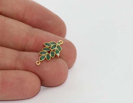 Shiny Gold Leaf Charm