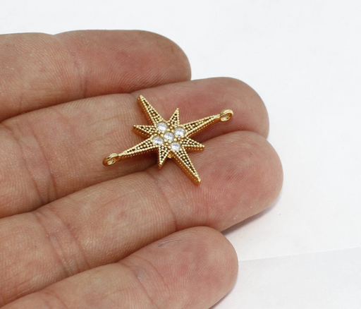 Shiny Gold North Star Charms