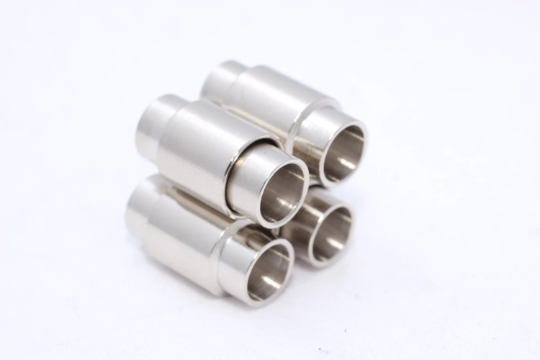 Inner Size Silver Color Magnetic Clasps For Round Leather