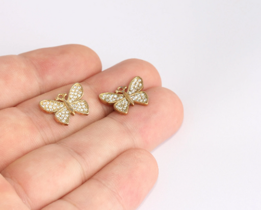 Brass Butterfly Charms