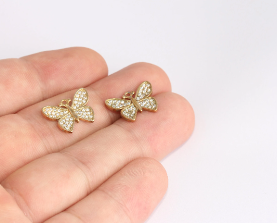 Brass Butterfly Charms