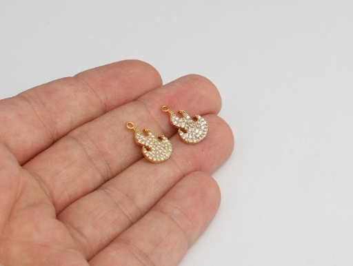 Shiny Gold Flame Charms