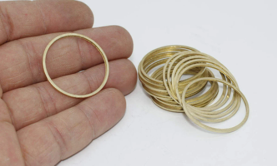 30mm Raw Brass Closed Ring, Connectors, Round Connector, CHK245