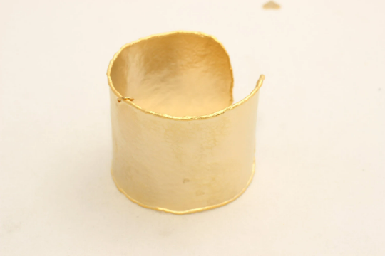 48mm 24k Matt Gold Cuff Bracelet, Handmade Gold             CHK174