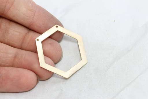 Brass Hexagon Pendant