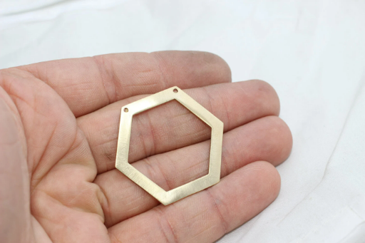 Brass Hexagon Pendant