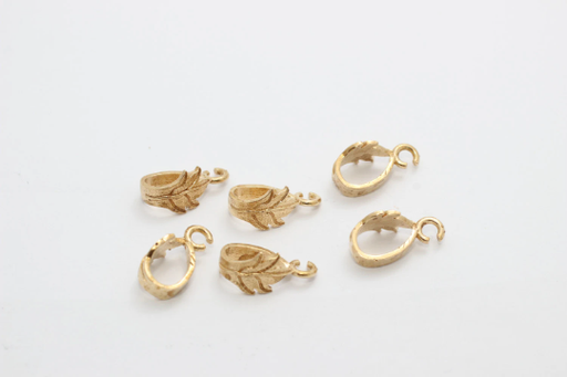 Brass Leaf Pendant Bail