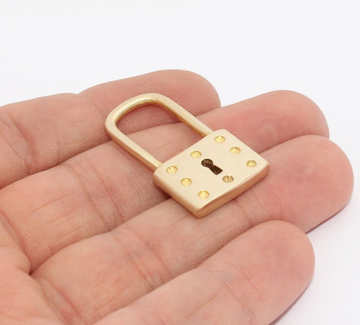 Brass Padlock Charms