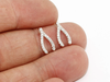 CZ Wishbone Charms
