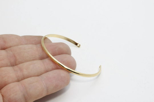 3x140mm 24k Shiny Gold Cuff Bracelet, Open Cuff  Bracelet               CHK68