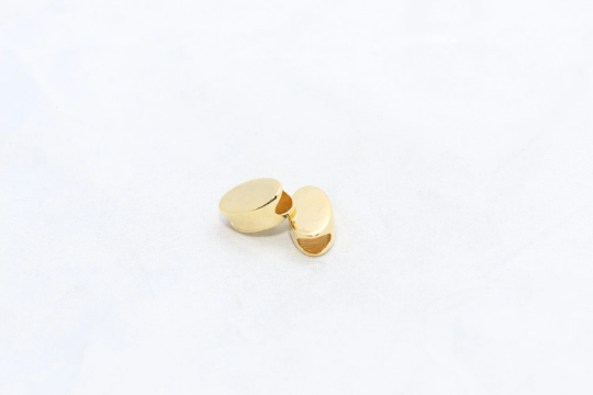 9x14mm 24k Shiny Gold Oval Beads, Large MTE54
