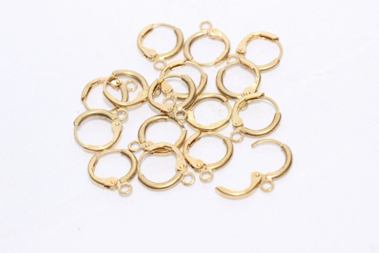 12x15mm Raw Brass Leverback Earrings, Leverback, Raw Brass Earrings,  CHK487