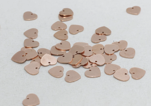 Copper Heart Charms