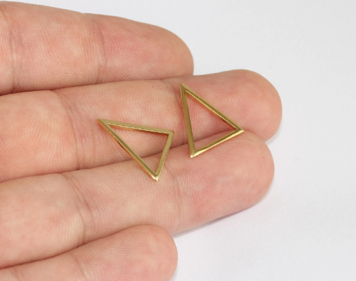 Shiny Gold Triangle Charms