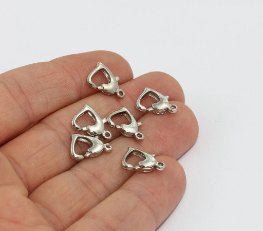 Rhodium Plated Lobster Clasps